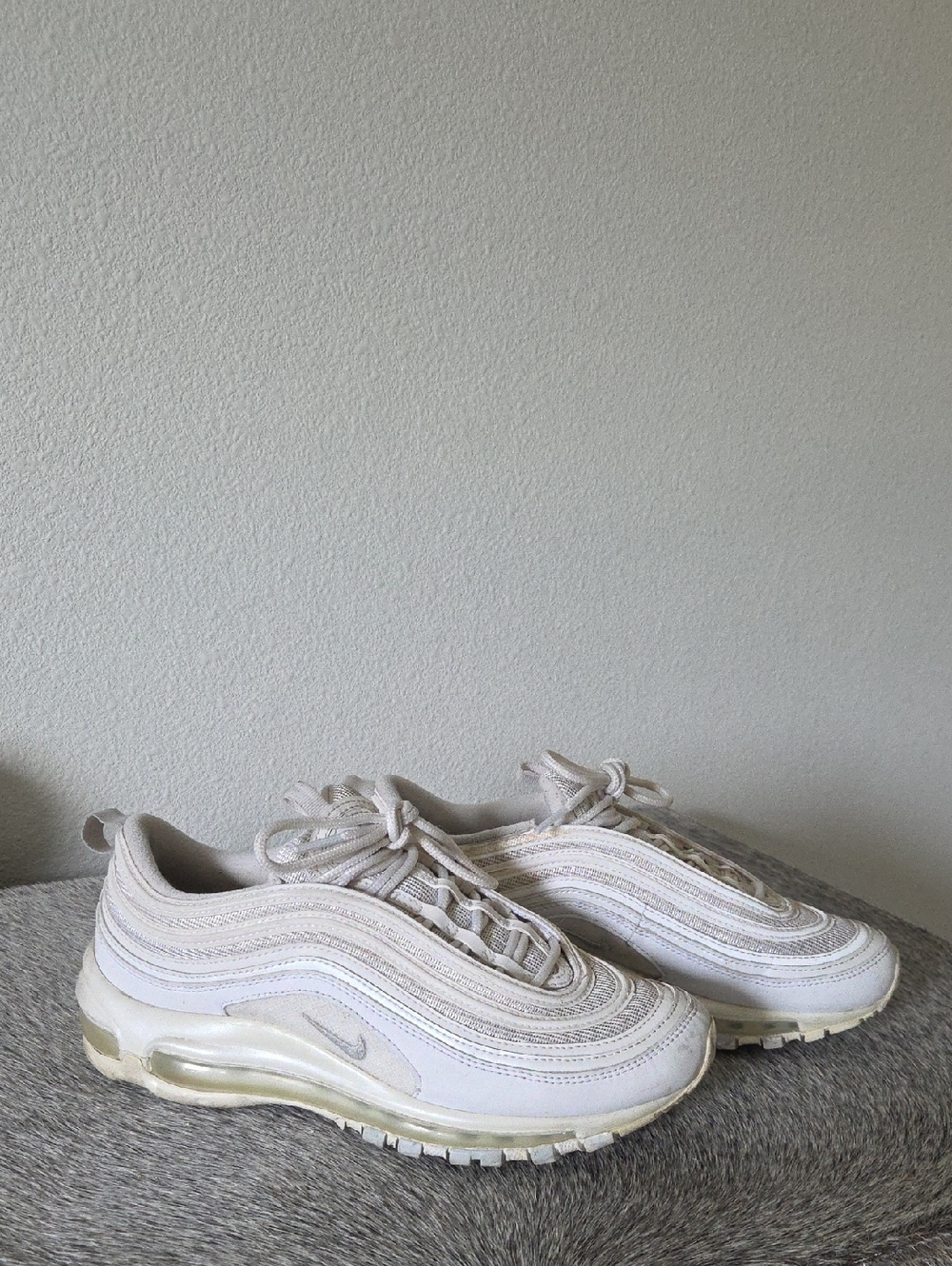 Nike White Air Max 97 Low-Profile Sneakers - Picture 7 of 9